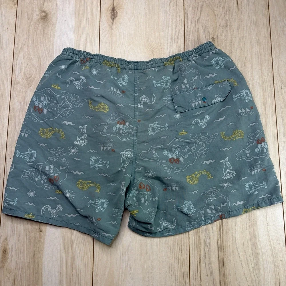 Patagonia Men's Sea Monster Shorts Size Medium Drawstrings Pocket
